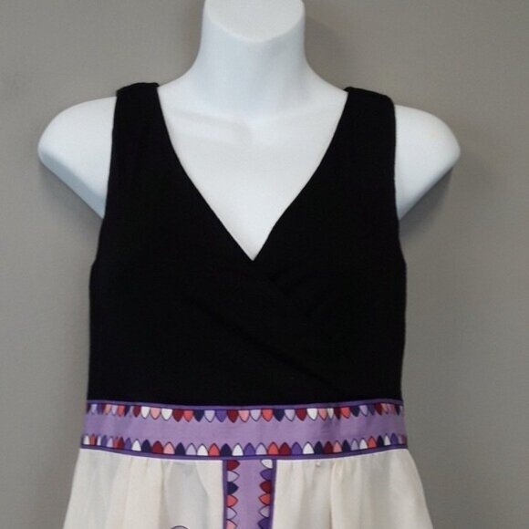 Phoebe Couture Womens Silk Blend Dress Size 4 Abstract Art Sleeveless Casual - Picture 2 of 7